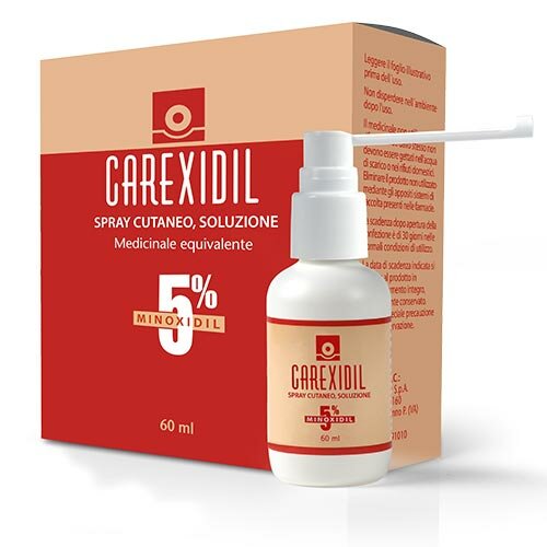 Carexidil minoxidil 5% spray alopecia caduta capelli fragili 60 ml img