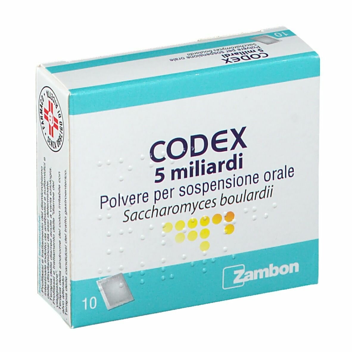 Codex 5 miliardi saccharomyces boulardii 250 mg 10 bustine img