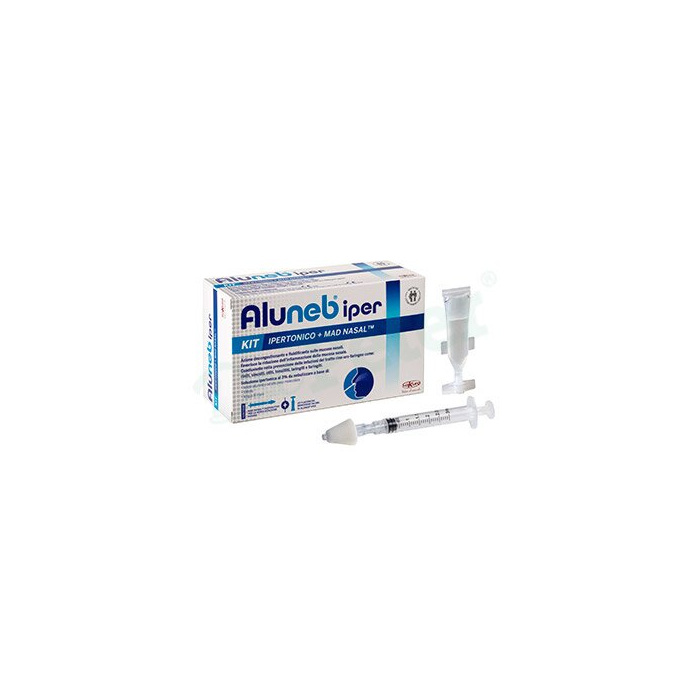 Aluneb Iper Kit 20 Flaconcini da Nebulizzare + Mad Nasale Siringa per Nebulizzazioni Nasali Aluneb Iper Kit 20 Flaconcini da Nebulizzare + Mad Nasale Siringa per Nebulizzazioni Nasali