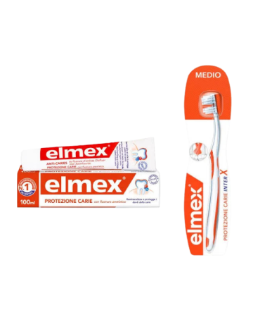 Elmex dentifricio protezione carie 100 ml + spazzolino elmexprotezione carie interx