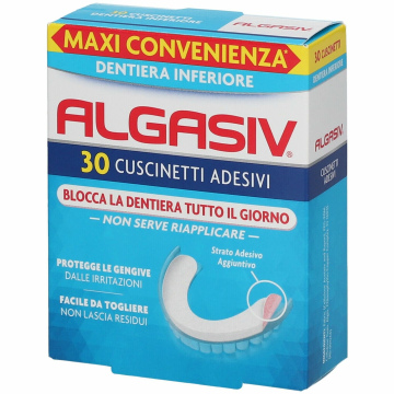 Algasiv adesivo per protesi dentaria inferiore 30 pezzi