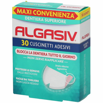 Algasiv adesivo per protesi dentaria superiore 30 pezzi