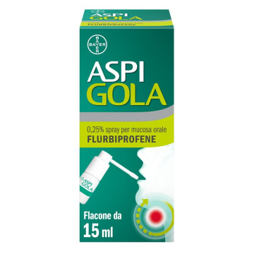 Aspi Gola Spray Antinfiammatorio per Mal di Gola 15ml
