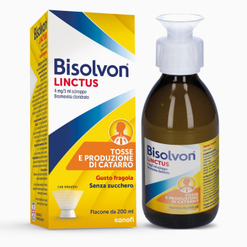 Bisolvon Linctus Sciroppo Fragola 4mg/5ml Tosse Grassa Bambini 200 ml