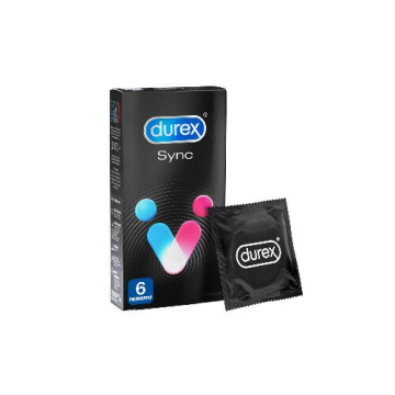 Durex Sync Preservativi Ritardanti e Stimolanti 6 Pezzi