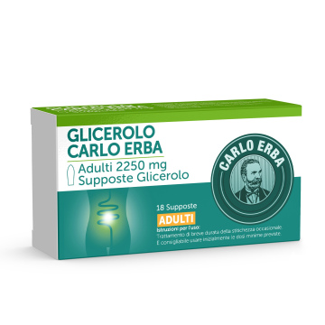 Glicerolo Carlo Erba 18 supposte adulti 2250 mg