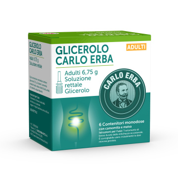 Glicerolo Carlo Erba Adulti 6,75 g Soluzione Rettale 6 clismi