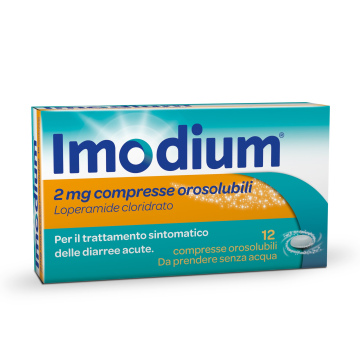 Imodium 2 mg Contro Diarrea 12 Compresse Orosolubili