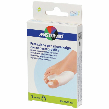 Protezione master-aid per alluce valgo con separatore dita integrato 1 pezzo