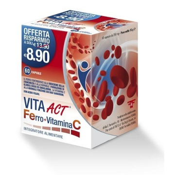 Vita act ferro + vitamina c 60 capsule