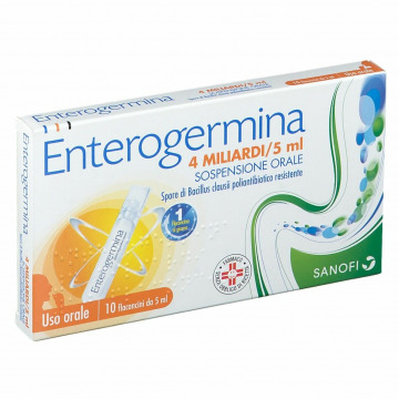Enterogermina 4 Miliardi 5 ml Sospensione Orale 10 flaconcini 