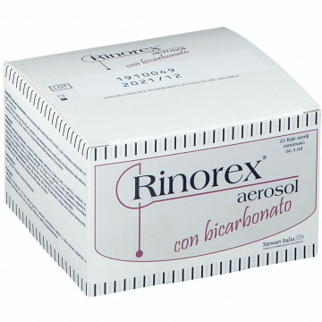 Rinorex Aerosol Bicarbonato Trattamento Affezioni Nasali 25 fiale 3 ml