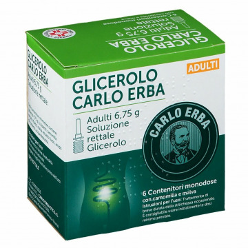 Glicerolo Carlo Erba Adulti 6,75 g Soluzione Rettale 6 clismi