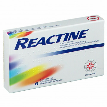 Reactine 5 mg + 120 mg Antistaminico 6 compresse