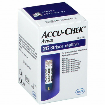 Accu-chek aviva strisce misurazione glicemia 25 pezzi