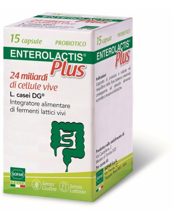 Enterolactis Plus con Fermenti Lattici Vivi 15 capsule 