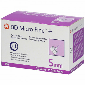 BD Micro-fine Aghi 31G 5 mm per Penna Insulina 100 pezzi