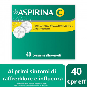 Aspirina c 40 compresse effervescenti 400+240mg