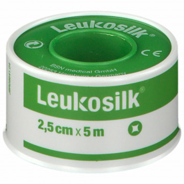 Leukosilk Cerotto in Rocchetto Ipoallergenico bianco 2,5x500cm
