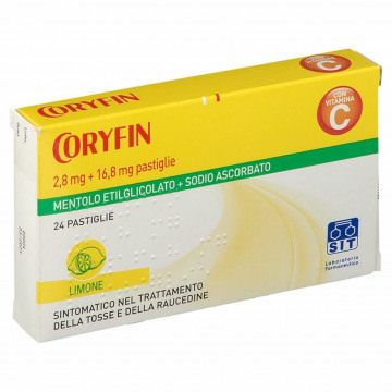 Coryfin C Tosse e Raucedine 24 caramelle al limone