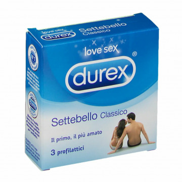 Durex Settebello Classico Preservativi 3 pezzi