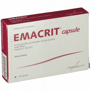Emacrit Integratore Ferro e vitamine C, B6 e B12 30 capsule 12,45 g