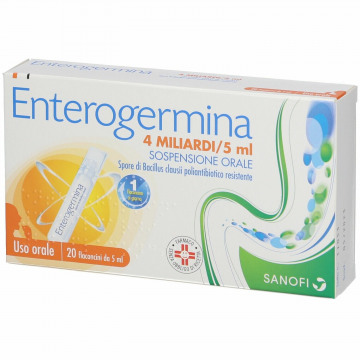 Enterogermina 4 mld fermenti 5 Benessere Intestinale ml 20 flaconcini