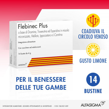 Flebinec Plus Integratore Microcircolo 14 bustine 4 g 
