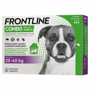 Frontline combo spot-on 3 pipette 2,68 ml cani da 20 a 40 kg