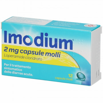 Imodium antidiarroico 12 capsule molli 2mg