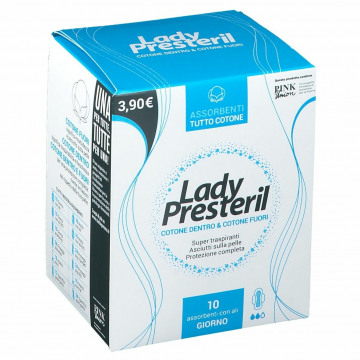 Lady Presteril Cotton Power Pocket Assorbenti Ali PROMO 10 pezzi