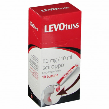 Levotuss tosse 60 mg/10 ml sciroppo monodose 10 bustine 