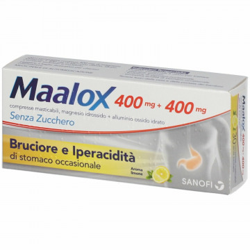 Maalox antiacido 30 compresse masticabili senza zucchero