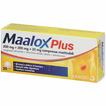 Maalox plus 30 compresse masticabili Disturbi gastrici