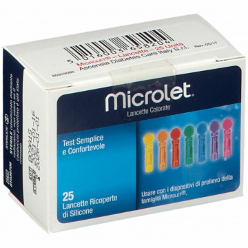 Lancette pungidito per diabetici Microlet lancets 25 pezzi