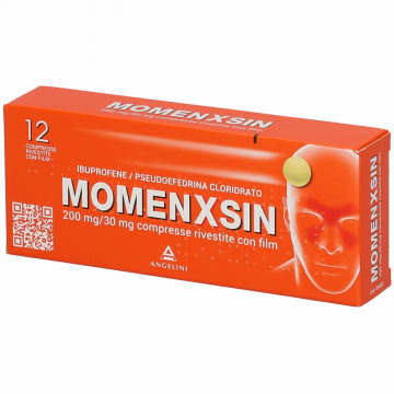 Momenxsin 200 mg + 30 mg Ibuprofene Pseudoefedrina 12 compresse