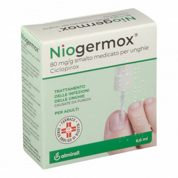 Niogermox 80 mg/g smalto medicato onicomicosi unghie 6,6 ml 