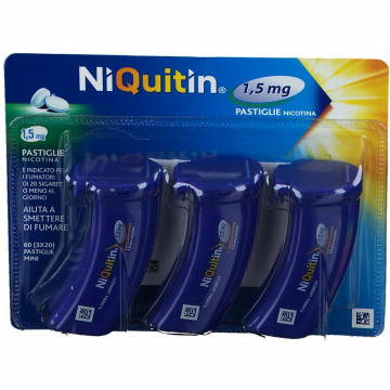 Niquitin mini 1,5 mg menta smettere di fumare 60 pastiglie