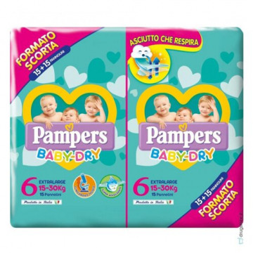 Pampers baby duo downcount xl 30 pezzi