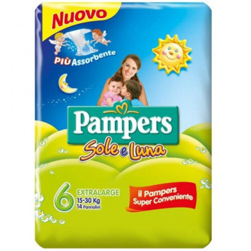 Pampers Sole&Luna Pannolini Taglia XL 14 Pezzi