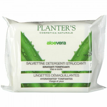 Planter's salviettina struccante aloe 20 pezzi