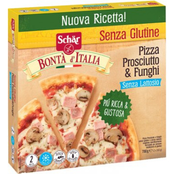 Schar surgelati pizza prosciutto & funghi bonta'italia 2 pezzi x 390 g
