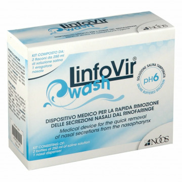Linfovir Wash Soluzione Salina Irrigazione Nasale 2 flaconi da 250ml