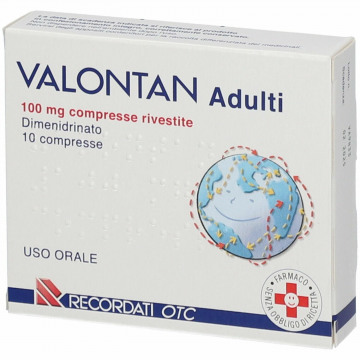 Valontan 100 mg Adulti Mal d'Auto 10 Compresse Rivestite