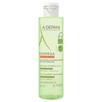 A-Derma Exomega Control Gel Detergente Emolliente 2 In 1 200 ml