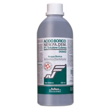 Acido borico 3% new fadem soluzione cutanea 500 ml