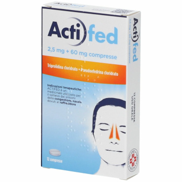 Actifed Raffreddore 12 compresse 2,5 mg + 60 mg