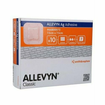 Allevyn Ag Adhesive Medicazione Idrocellulare 7,5x7,5 10 Pezzi