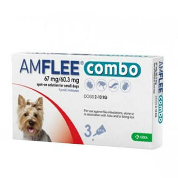 Amflee combo spot on per cani 2 a 10 kg 3 pipette da 0,67 ml