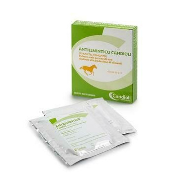 Antielmintico candioli - 168,33 mg/g polvere orale per cavalli non destinati alla produzione di alimenti per il consumo umano 4 bustine da 12 g